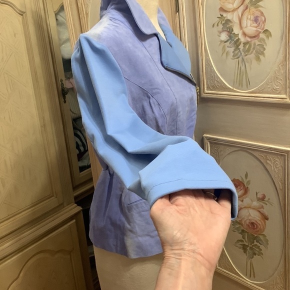 IMAN 100% leather&fabric jacket platinum collection - Picture 12 of 15